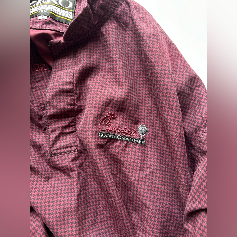 Chic Fil A retro Zero Purple Checkered Pullover Golf - Picture 4 of 8
